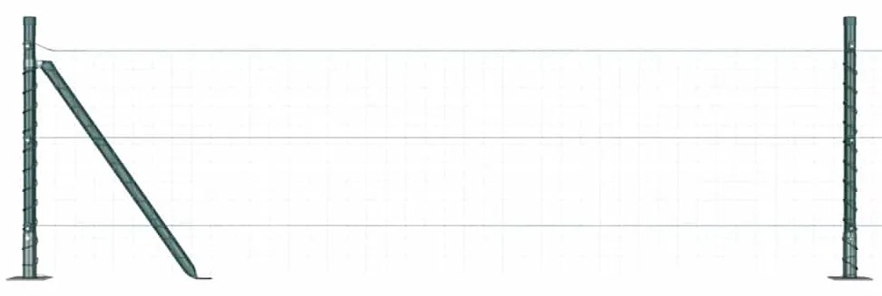 vidaXL Στύλος Περιφράξεων 13 pcs Πράσινο Ατσάλι