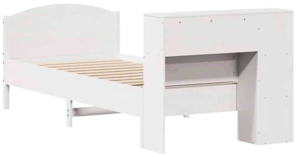 vidaXL Κρεβάτι Βιβλιοθήκη Χωρίς Στρώμα 90x190 εκ Μασίφ Ξύλο Πεύκου