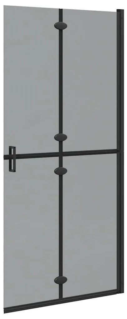 vidaXL Τοίχος Walk-In Ντους Μαύρο 90 x 6.5 x 190 εκ.