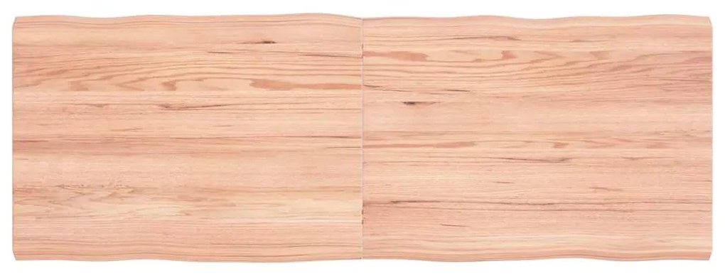 vidaXL Επιφ Τραπεζιού Αν Καφέ 140x50x(2-4)εκ.Ακατέργ. Μασίφ Ξύλο Δρυός