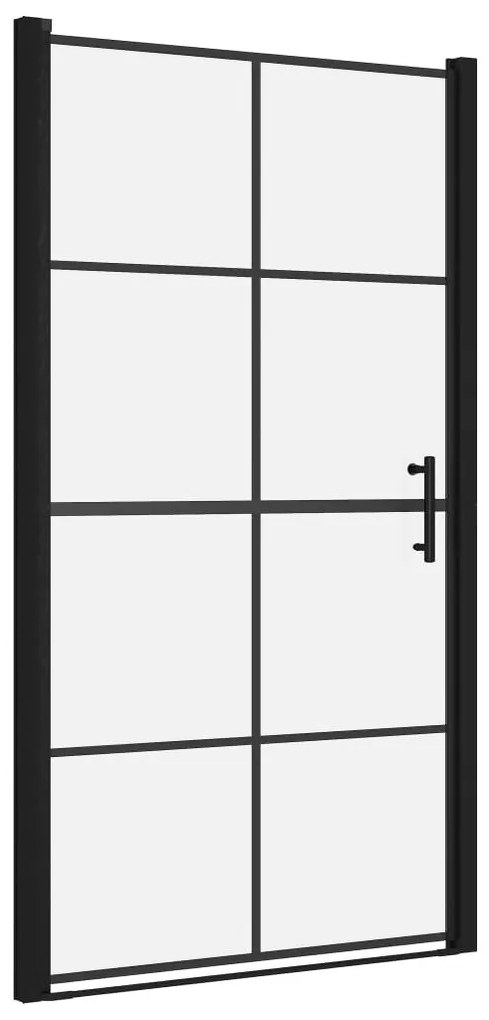 Πόρτα Ντουζιέρας Μαύρη 100 x 178 εκ. από Ψημένο Γυαλί