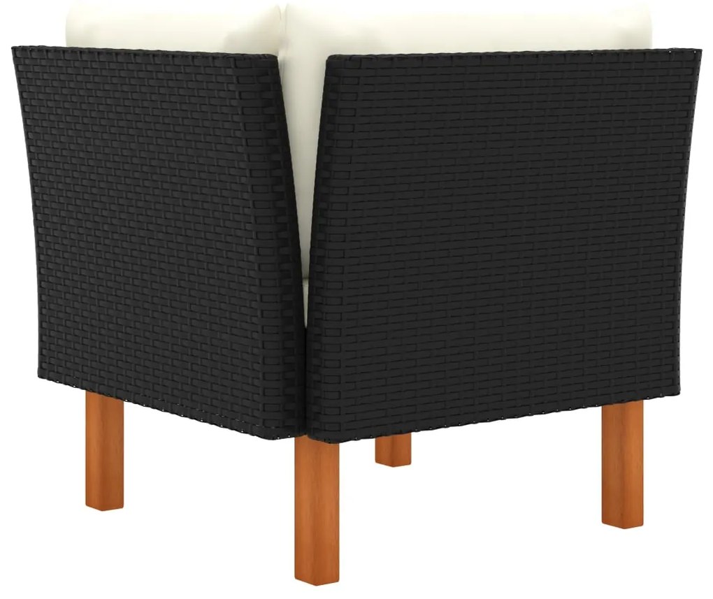 vidaXL Σαλόνι Κήπου 3 τεμ. από Συνθετικό Ρατάν / Μασίφ Ξύλο Ευκαλύπτου