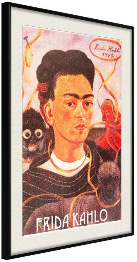 Αφίσα - Frida Khalo – Self-Portrait - 20x30 - Μαύρο - Με πασπαρτού