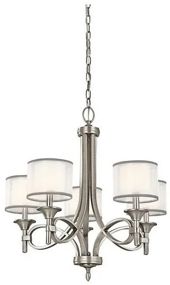 Πολυέλαιος Κρεμαστό Φωτιστικό 5xE14 Lacey Elstead Lighting-KL-LACEY5-AP-Γκρι KL-LACEY5-AP