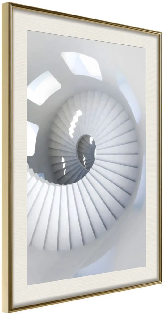 Αφίσα - Spiral Stairs - 20x30 - Χρυσό - Με πασπαρτού