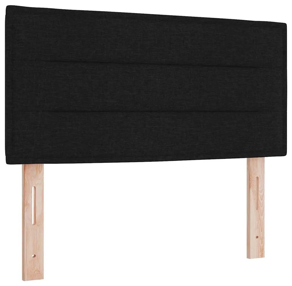 vidaXL Κρεβάτι box spring με στρώμα Μαύρο 100 x 200 cm ύφασμα