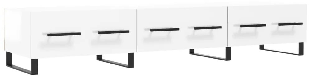 vidaXL Έπιπλο Τηλεόρασης Γυαλ. Λευκό 150x36x30 εκ. Επεξεργασμένο Ξύλο