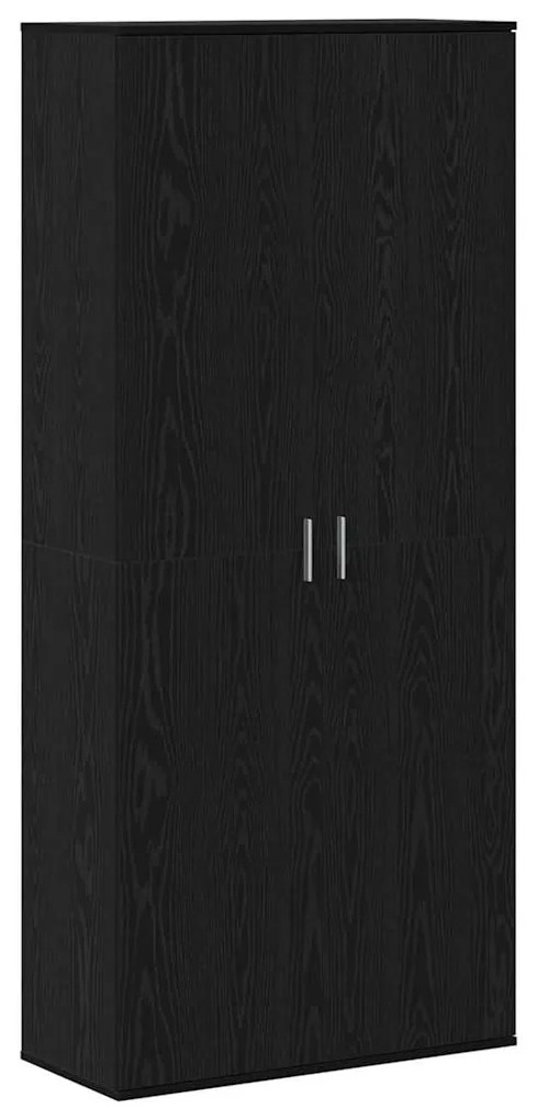 vidaXL Ψηλή Ντουλάπα Μαύρη δρυς 80 x 35 x 180 εκ Επεξεργασμένο ξύλο