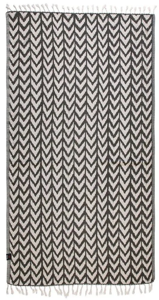 Πετσέτα Θαλάσσης - Παρεό 3684 Black-Ivory Greenwich Polo Club Beach 80x180cm 100% Βαμβάκι