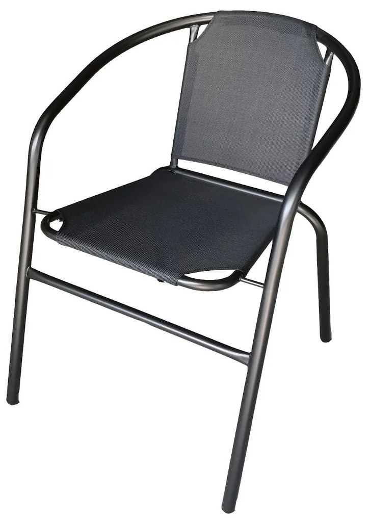 Πολυθρόνα Μεταλλική ArteLibre Moon Γκρι/Μαύρο 53x58x74cm