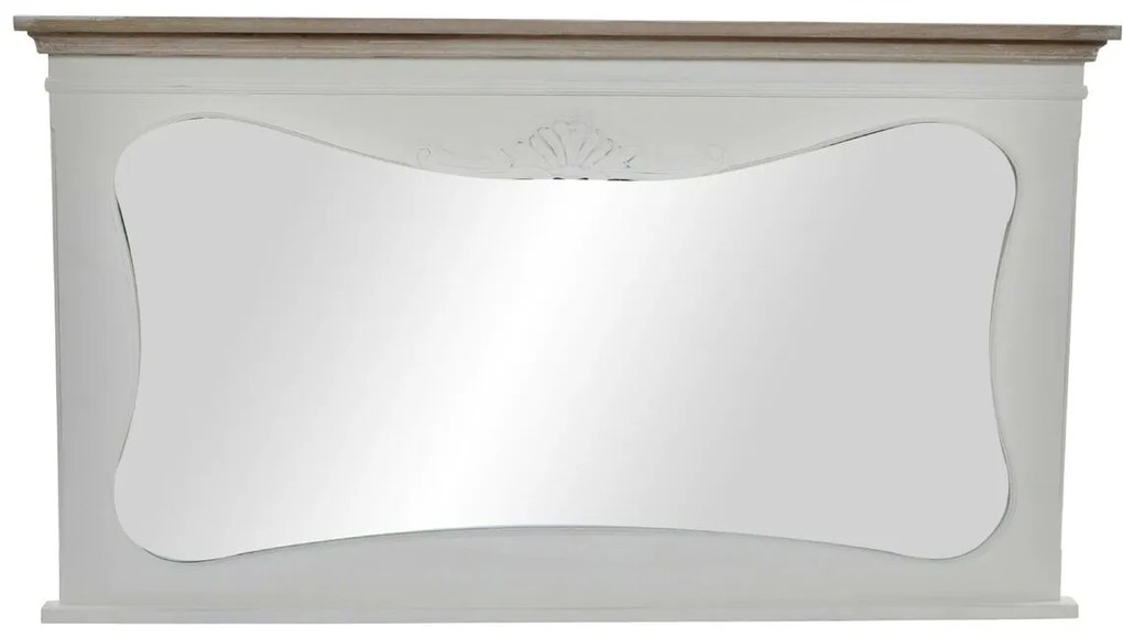 Τοίχο καθρέφτη DKD Home Decor Λευκό Φυσικό 105 x 64 x 4,5 cm