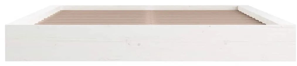 vidaXL Πλαίσιο Κρεβατιού Λευκό 160 x 200 εκ. από Μασίφ Ξύλο