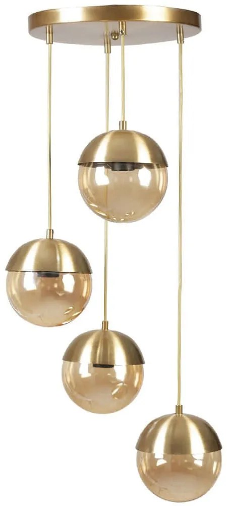 Φωτιστικό Οροφής Kure 941RTN1216 Φ30x70cm 4xE27 40W Gold Opviq