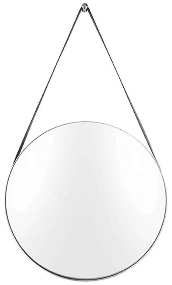 Καθρέπτης Τοίχου Balanced PT3281SI D.47cm Silver Present Time Metal, Leather