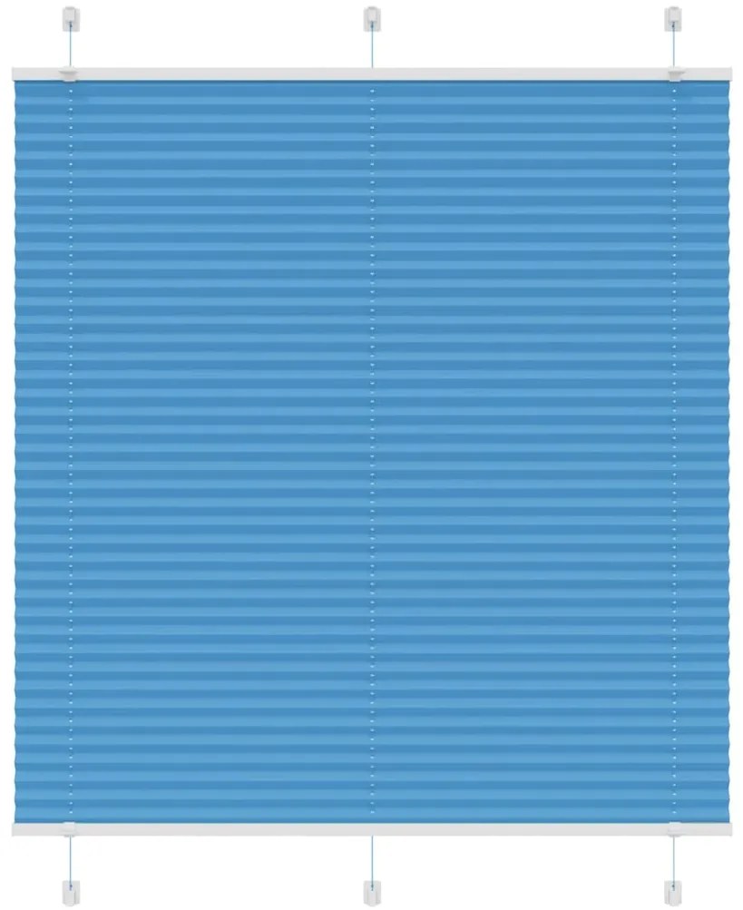 vidaXL Πλισέ περσίδα Μπλε 120x150 cm Πλάτος υφάσματος 119,4 cm