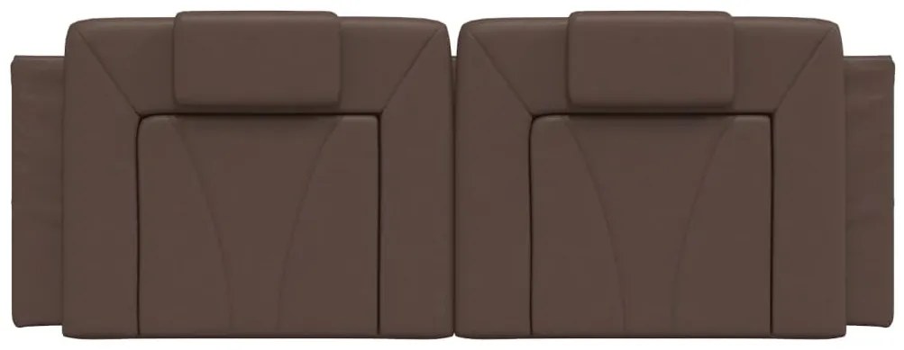 vidaXL Μαξιλάρι για Κεφαλάρι Viana Καφέ 120 εκ. από Συνθετικό Δέρμα