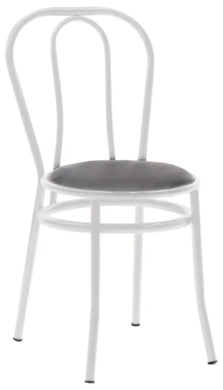 Καρέκλα Βιέννης I pakoworld pu μαύρο-μέταλλο λευκό Model: 243-000039