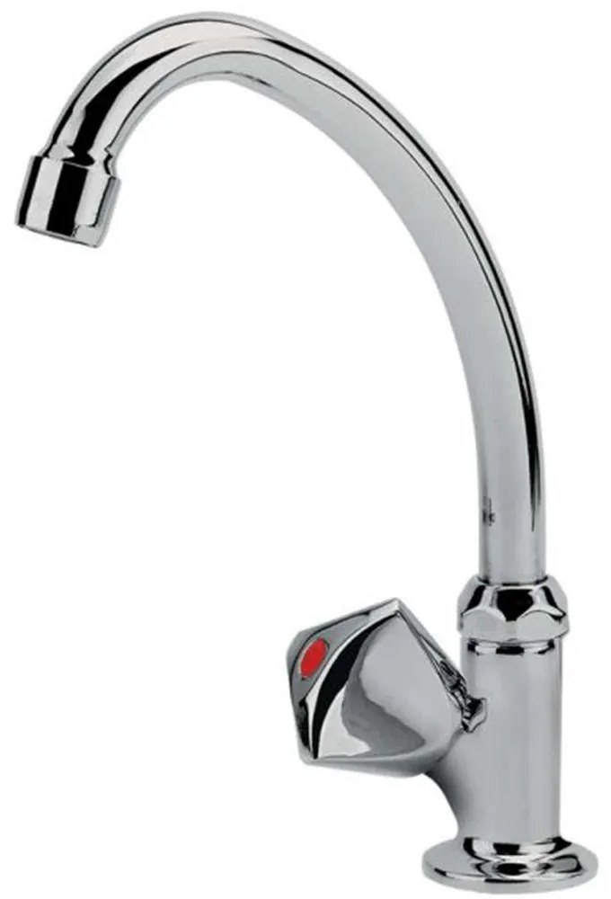 Μπαταρία Νιπτήρος Glo-Ηε 13-3351 Μονό Πόμολο Chrome Gloria Metal
