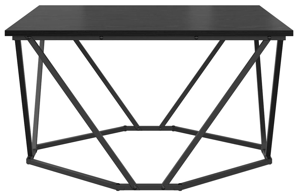 vidaXL Τραπεζάκι σαλονιού Μαύρο Δρυς 80x80x45 εκ. Κατασκευασμένο από Ξύλο