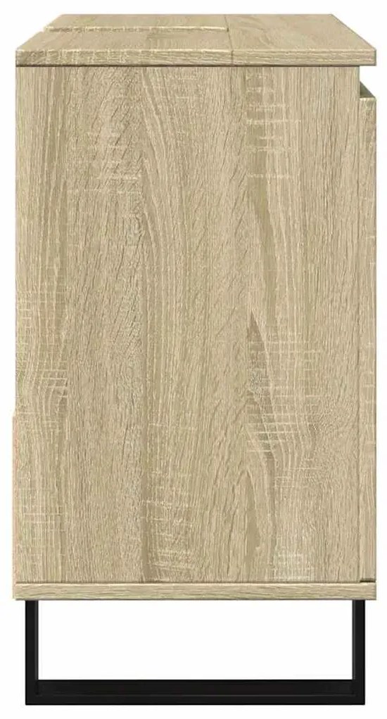 vidaXL Ντουλάπι Μπάνιου Sonoma Δρυς 65x33x60 εκ. Επεξεργασμένο Ξύλο