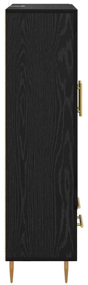 vidaXL Highboard Μαύρη Οξυά 69,5 x 31 x 115 εκ. Επεξεργασμένο ξύλο