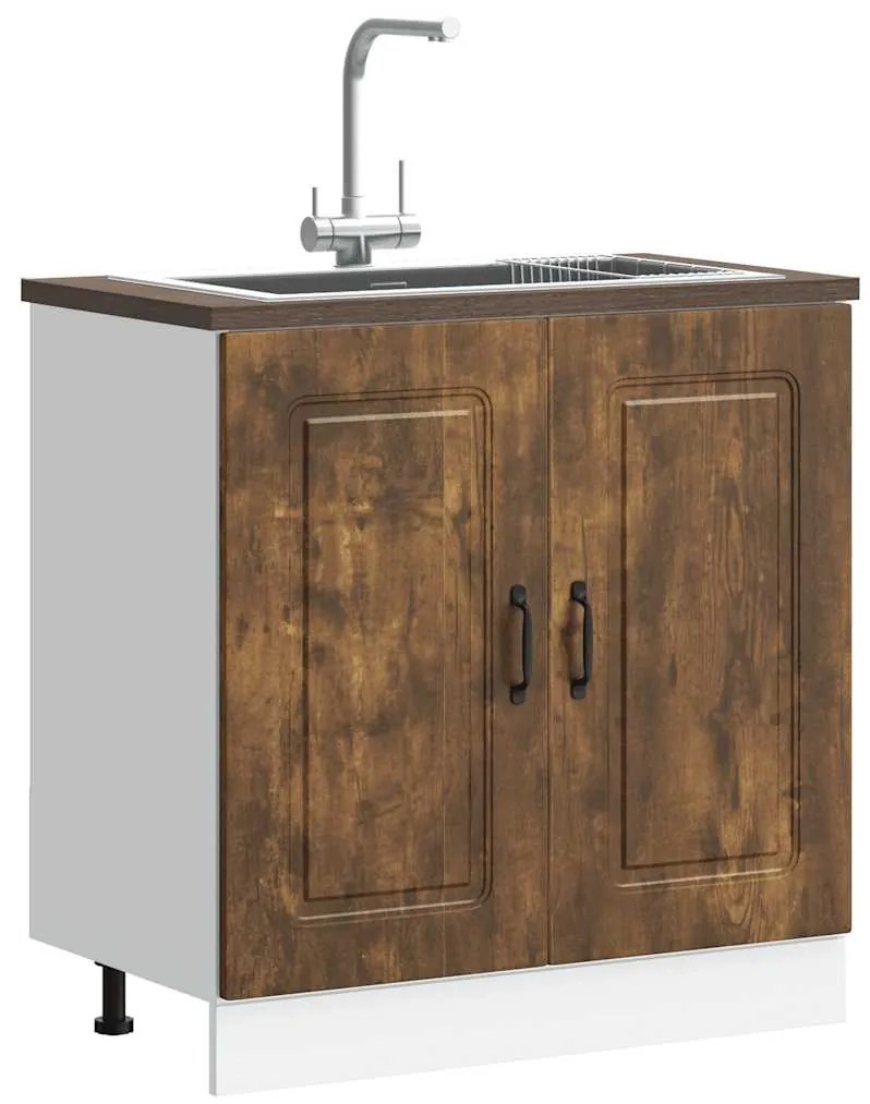 Ντουλάπι βάσης νεροχύτη Kalmar Καπνιστή δρυς 80x46x81,5 εκ.