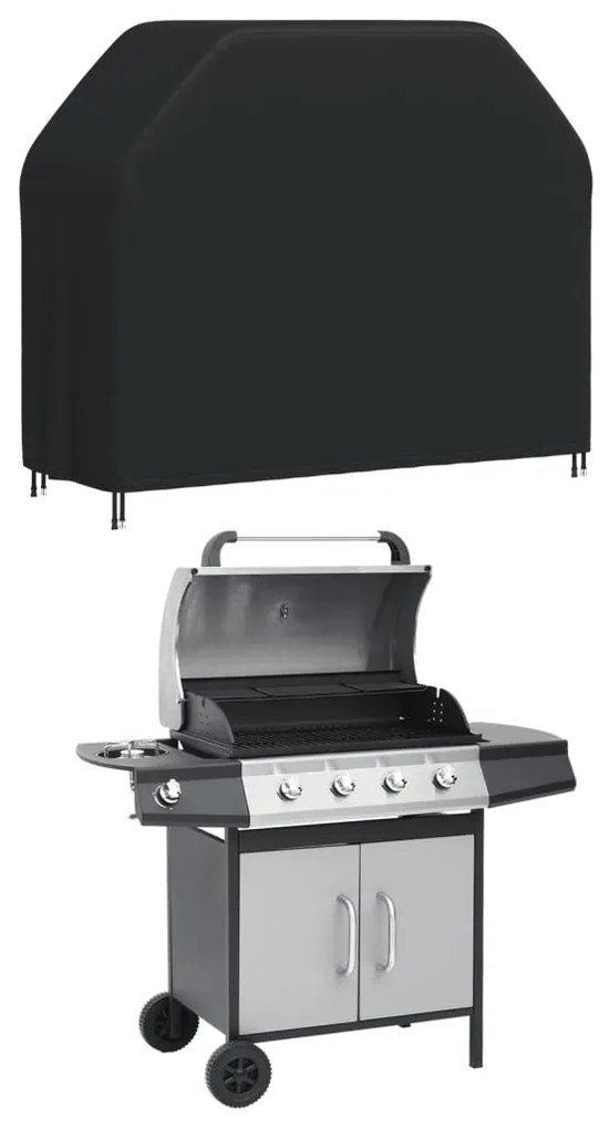 vidaXL Κάλυμμα Ψησταριάς 147x61x112 εκ. Μαύρο 420D Ύφασμα Oxford