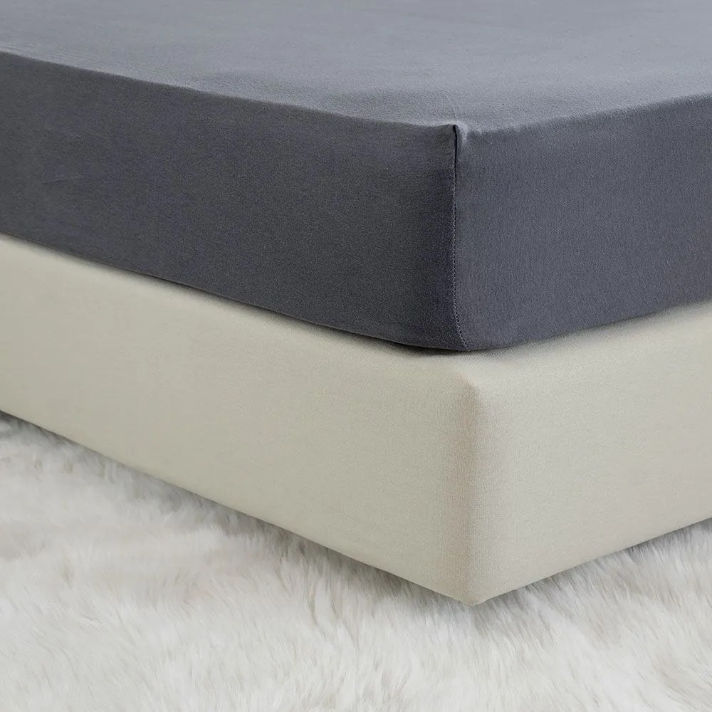 Σεντόνι Tender Με Λάστιχο Dark Gray Nima King Size 180x240cm 100% Βαμβάκι
