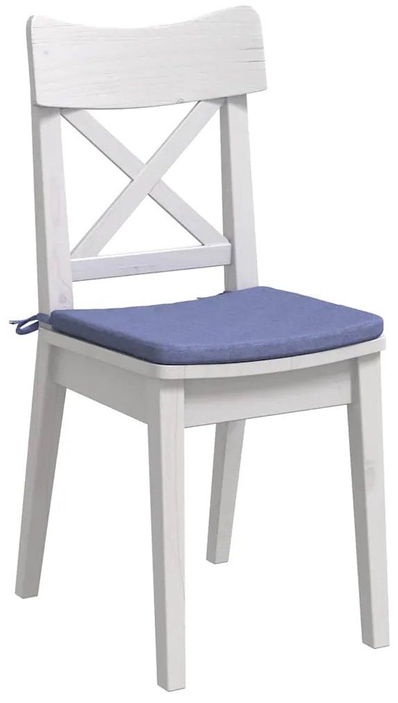 vidaXL Μαξιλάρια καθισμάτων 4 pcs Μπλε τζην 40 x 40 x 3 cm ύφασμα