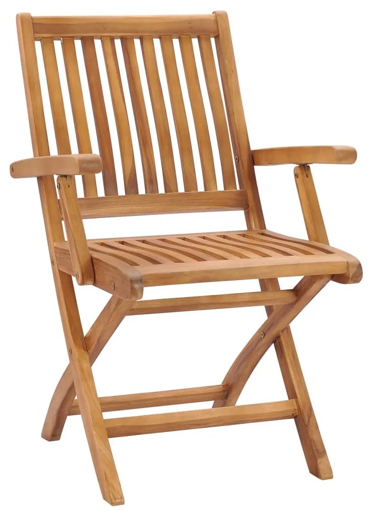 vidaXL Καρέκλες Κήπου 2 τεμ. Μασίφ Ξύλο Teak με Φωτ. Πράσινα Μαξιλάρια