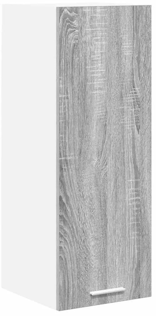 vidaXL Κρεμαστό ντουλάπι Γκρι Σομόνα και Λευκό 30 x 31 x 80 εκ.