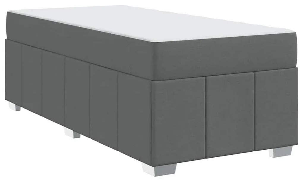 vidaXL Σκελετός Κρεβατιού Σκούρο γκρι 90 x 200 cm ύφασμα