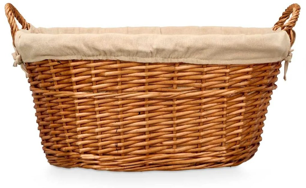 Καλάθι Kipit Φυσικό πολυεστέρας λυγαριά Ύφασμα 50 % βαμβάκι (x6)