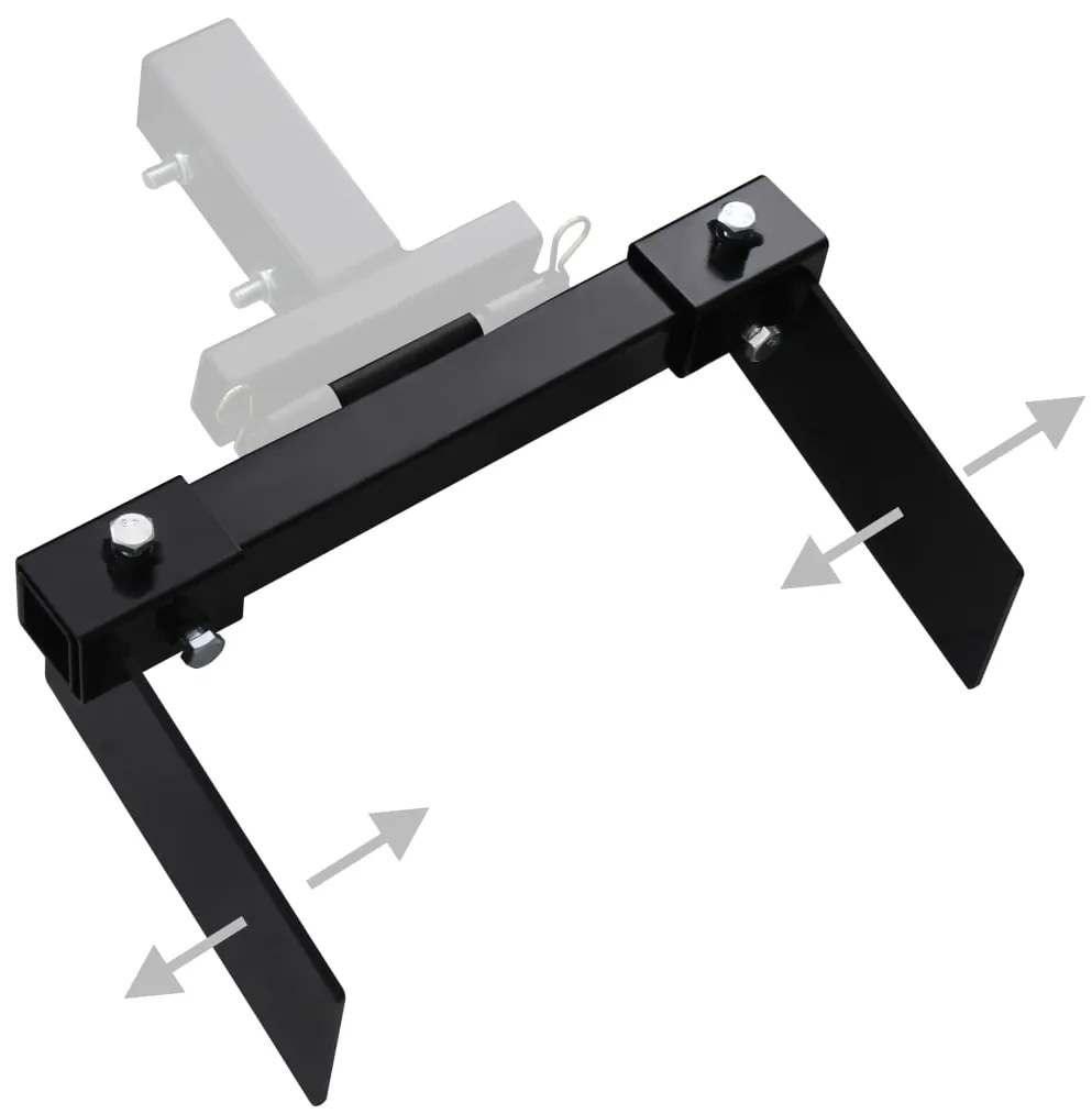 vidaXL Προσαρμογέας Εκχιονιστικού για Χλοοκοπτικό Μαύρος