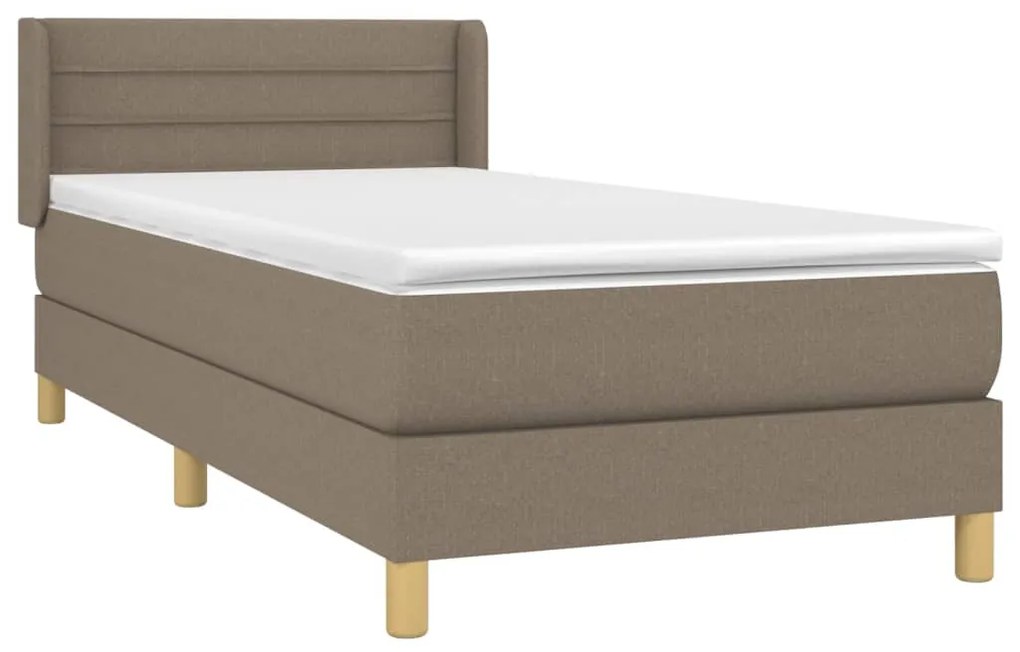 ΚΡΕΒΑΤΙ BOXSPRING ΜΕ ΣΤΡΩΜΑ TAUPE 80X200 ΕΚ. ΥΦΑΣΜΑΤΙΝΟ 3130309