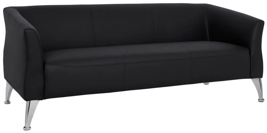 ΚΑΝΑΠΕΣ 3ΘΕΣΙΟΣ FB93122.31 ΜΕ ΜΑΥΡΟ PU 180x75x71 εκ. 0513493
