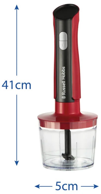 Russell Hobbs Desire 27140-56 Μπλέντερ 3-σε-1, 500W, 600+500 ml, 2 ταχύτητες + παλμός, Ανοξείδωτο, χωρίς BPA, Κόκκινο