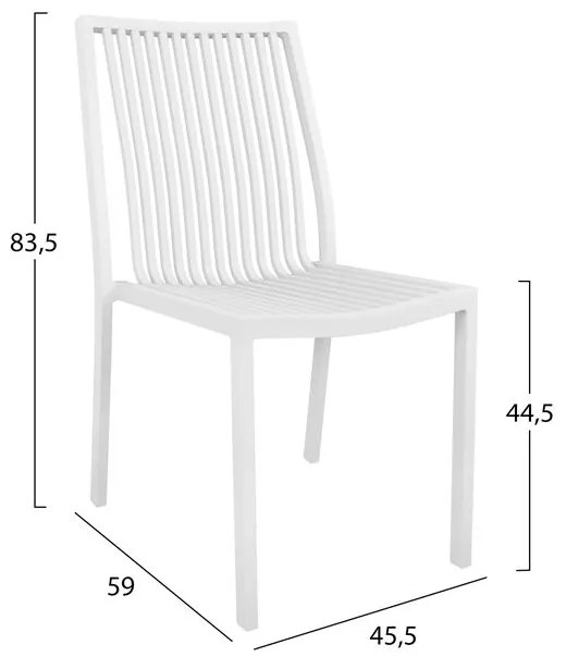 ΚΑΡΕΚΛΑ ΑΛΟΥΜΙΝΙΟΥ BRONCA ΛΕΥΚΗ HM5129.01 45,5X59X83,5 - 0614617 - HM5129.01