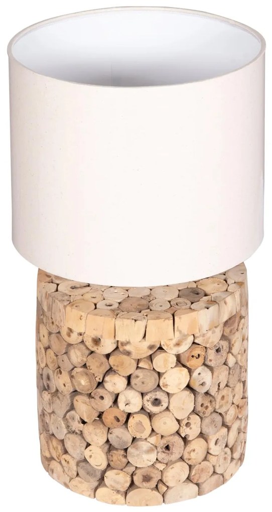Επιτραπέζιο Φωτιστικό Κυλινδρικό TWIGGY C4427 Driftwood Φυσικό - Μπέζ Φ24,5x45Υ εκ. 24.5x24.5x45 εκ.