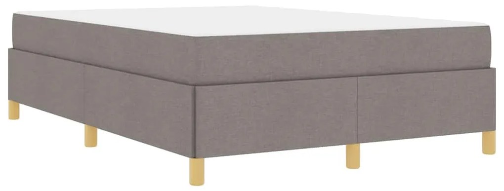 vidaXL Κρεβάτι με ελατήρια Ταμπά και Λευκό 160 x 200 cm ύφασμα