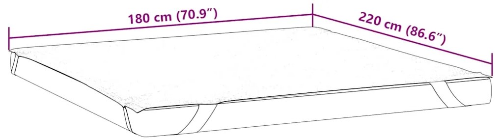 vidaXL Προστατευτικό στρώματος Λευκό 180x220 εκ. Αδιάβροχο