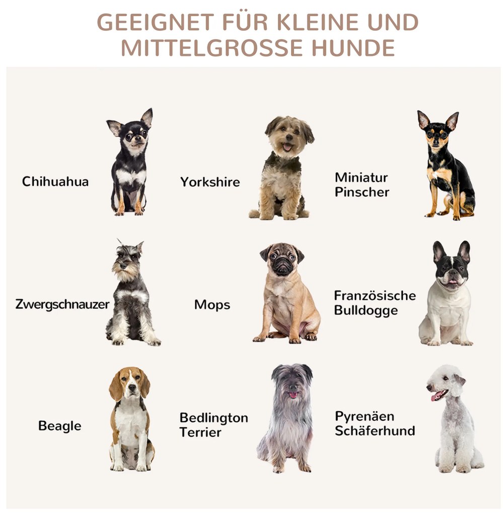 PawHut Κλουβί σκύλου με κλειδαριά και μαξιλάρι, 82,5 cm x 57 cm x 72 cm, φυσικό ξύλο + κρεμ λευκό