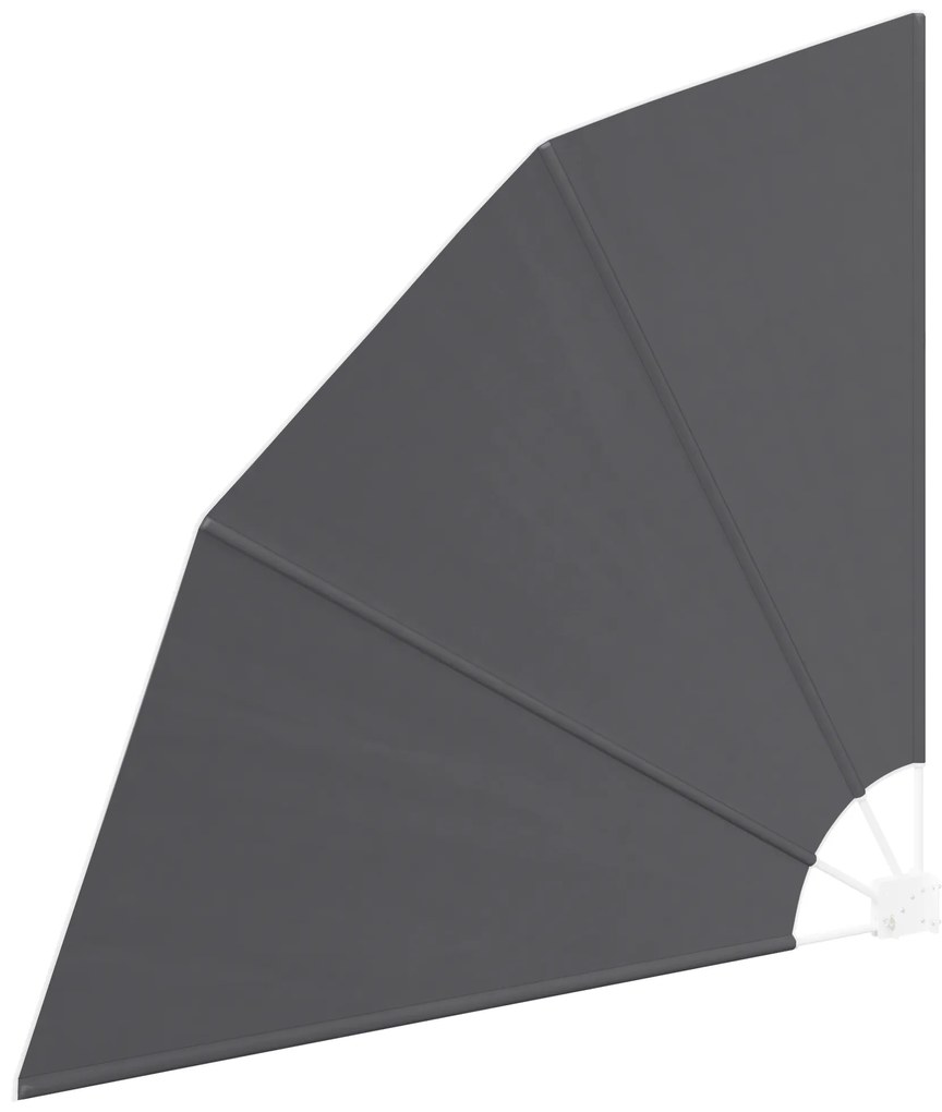 vidaXL Αδιάφανο σκίαστρο μπαλκονιού Μαύρο 140 x 140 cm ύφασμα