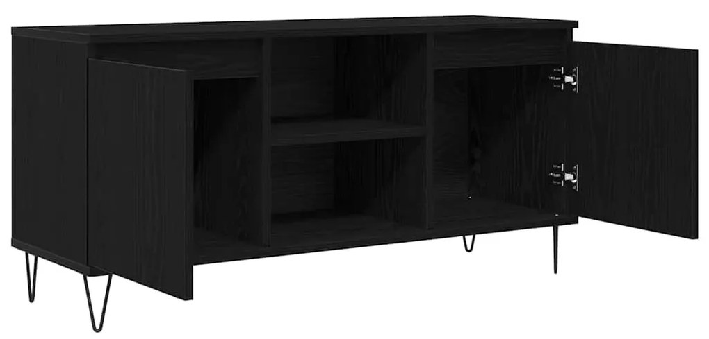 vidaXL Ντουλάπι TV Μαύρη Οξυά 104 x 35 x 50 εκ. Επεξεργασμένο ξύλο