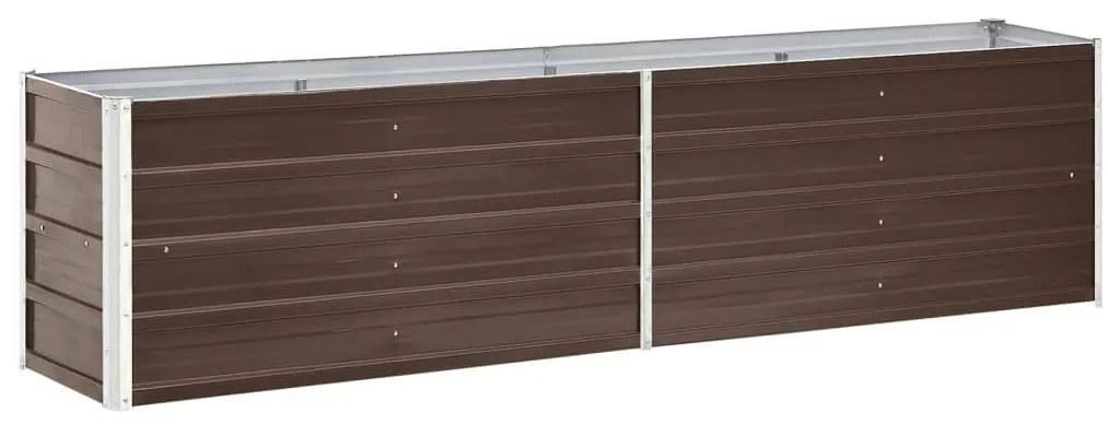vidaXL Ζαρντινιέρα Υπερυψωμένη Καφέ 240x40x45 εκ. Γαλβανισμ. Χάλυβας
