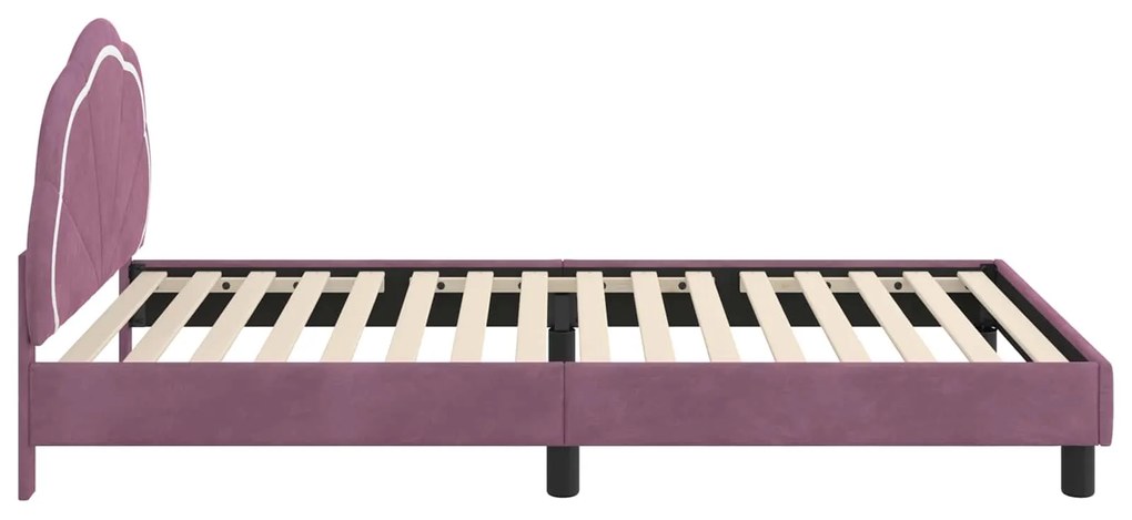 vidaXL Κρεβάτι Παιδικής Κρεβατοκάμαρας με Κεφαλάκι Μοβ 90 x 190 cm