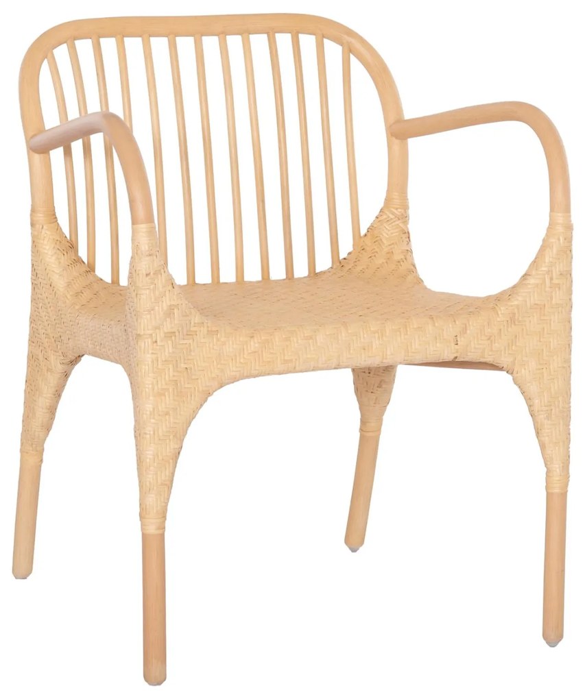Πολυθρόνα Τραπεζαρίας GIBBON Φυσικό Rattan 62x55x82Υεκ. 62x55x82 εκ.