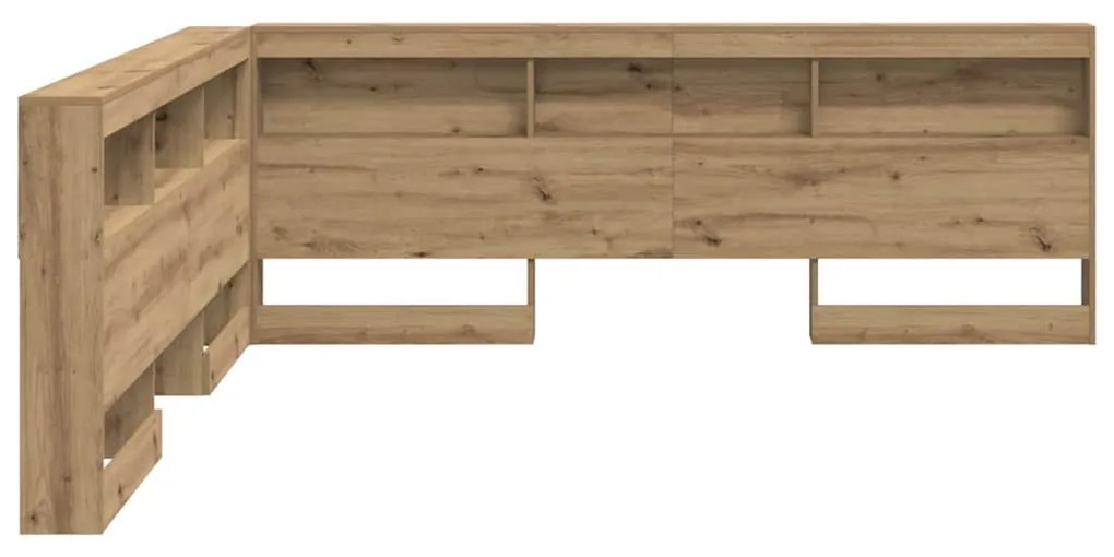 vidaXL Κεφαλάρι Αποθήκης με ράφι Artisan Oak 200 cm Επεξεργασμένο ξύλο