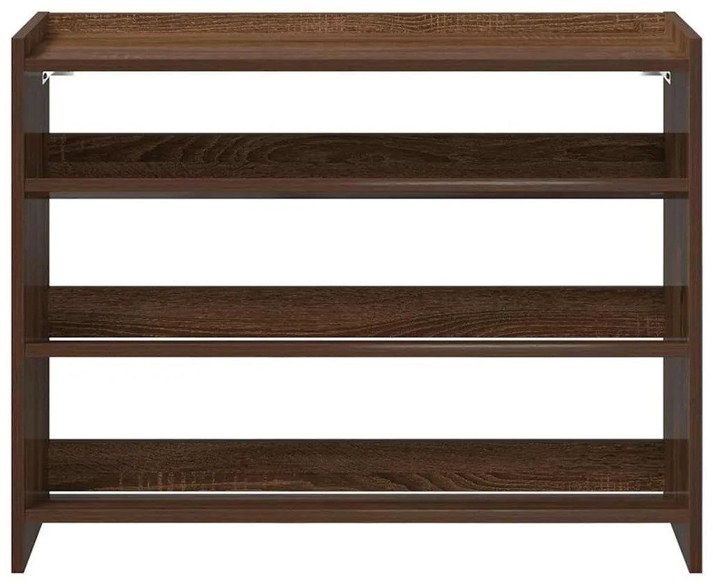 Ράφι παπουτσιών καφέ δρυς 80x25x62 cm Κατασκευασμένο ξύλο - Καφέ
