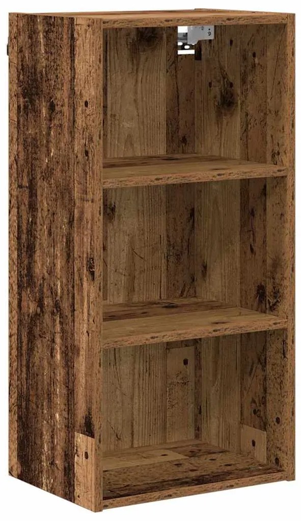 vidaXL Κρεμαστό ντουλάπι με αποθήκευση Παλιό ξύλο 40 x 29,5 x 80 εκ.